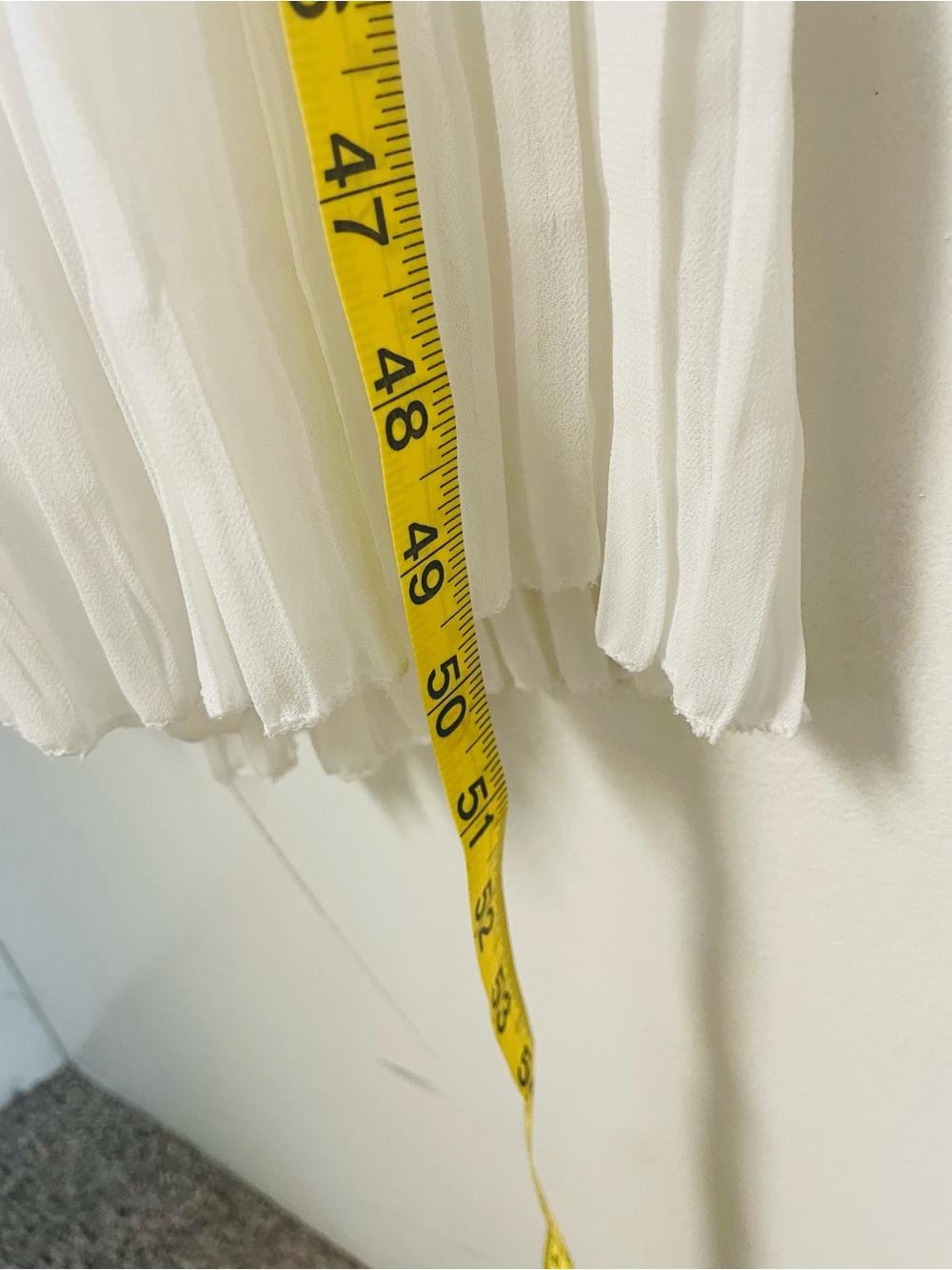 White and Coral Asymmetric Pleated Maxi Dress New W/O TAGS - Picture 6 of 6